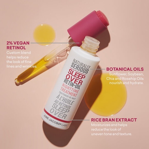 🖤NATURALLY SERIOUS SLEEPOVER RETIN-OIL NIGHTTIME TREATMENT WRINKLES FINE LINES - Picture 2 of 3
